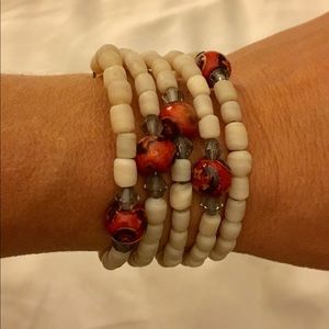 Beaded Coiled Bracelet